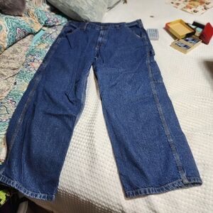 RURAL KING EUC MENS SZ 38 x 28  CARPENTER JEAN DENIM BLUE PANTS
